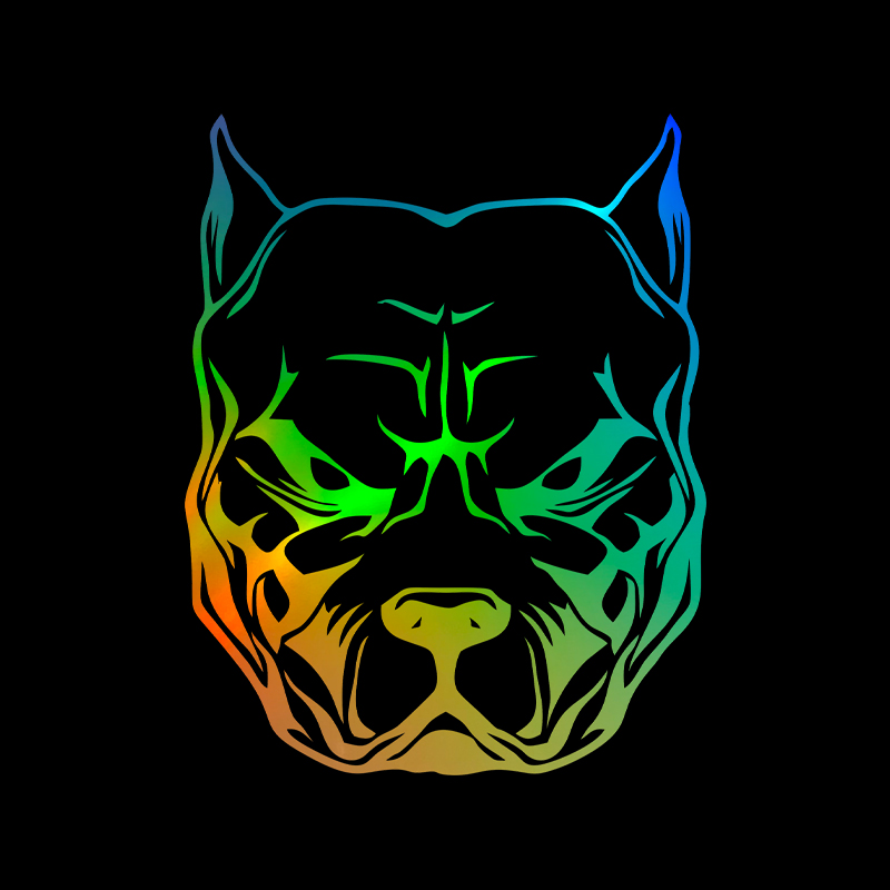 Motorcycle Gear Pattern - Naklejka motocyklowa wzór psa pitbull pitbull