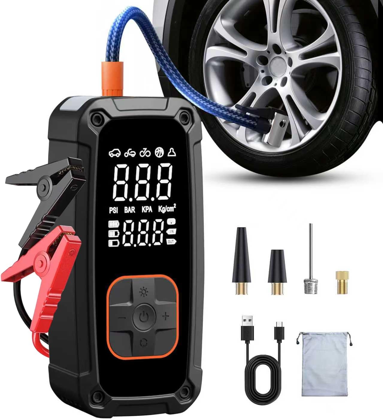 Tyre Pressure Gauge - Przenośny kompresor powietrza do opon -