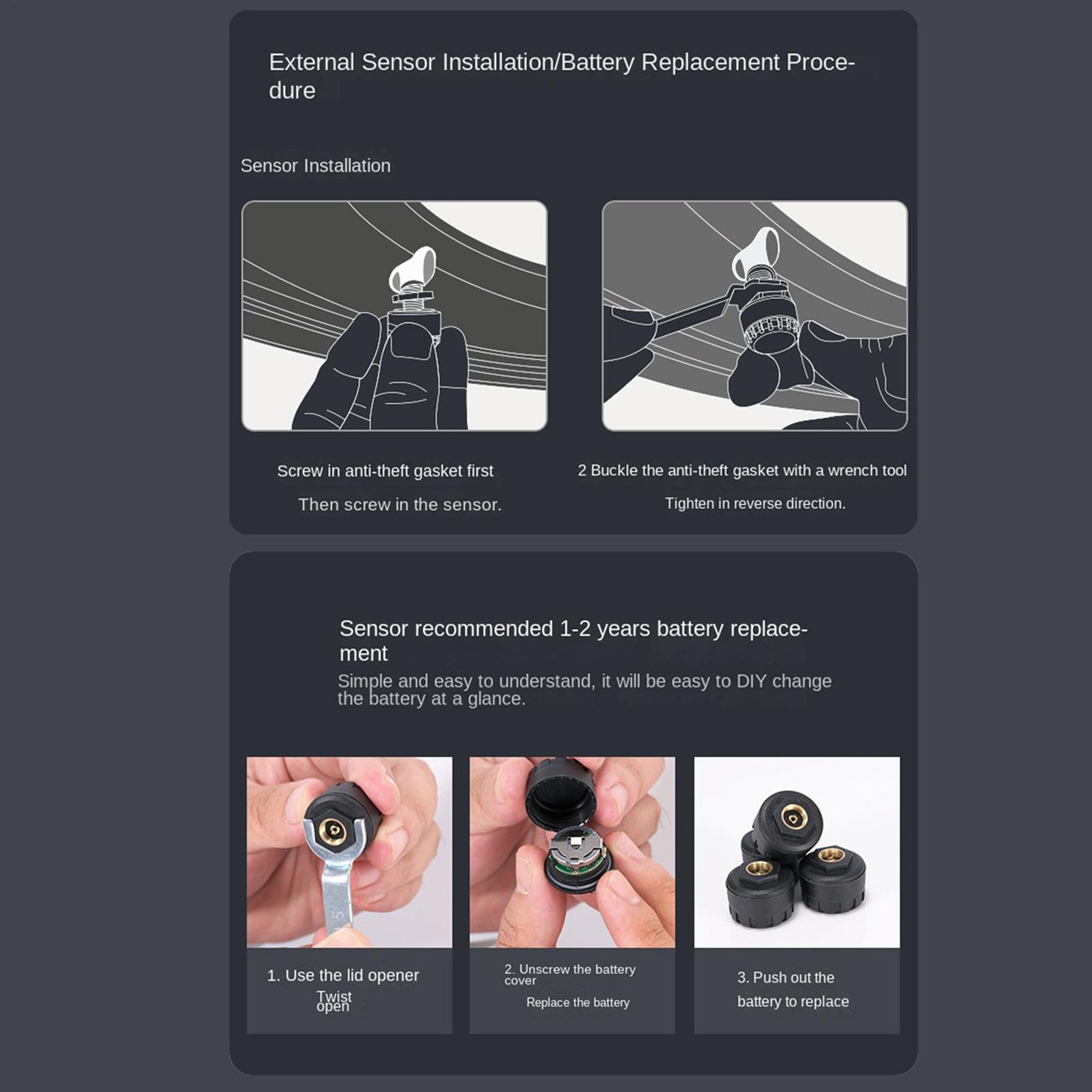 Tyre Pressure Gauge - Bezprzewodowy system czujników ciśnienia powietrza w