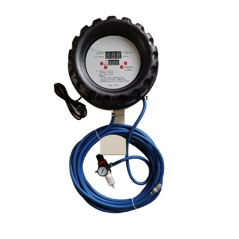 Tyre Pressure Gauge - Automatyczna pompka do opon metalowa, dwucylindrowa,