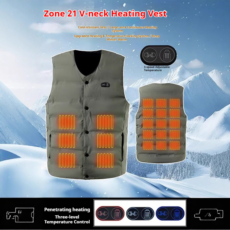 Motorcycle Gear Vest - Zimowa Nowość: Kamizelka Grzewcza z Dekoltem